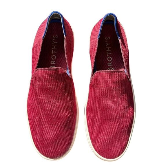 Rothy's The Original Slip On Sneakers Knitted In Red Garnet Retired Size 7.5 - Picture 7 of 12